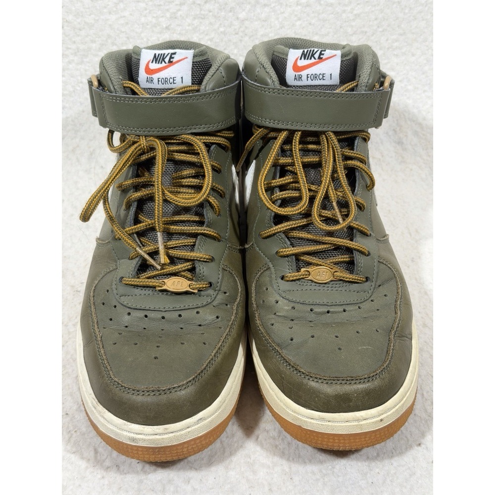 Nike Air Force 1 Mid 07 Mens 11 Medium Olive Gum Sole Streetwear Retro Sneakers
